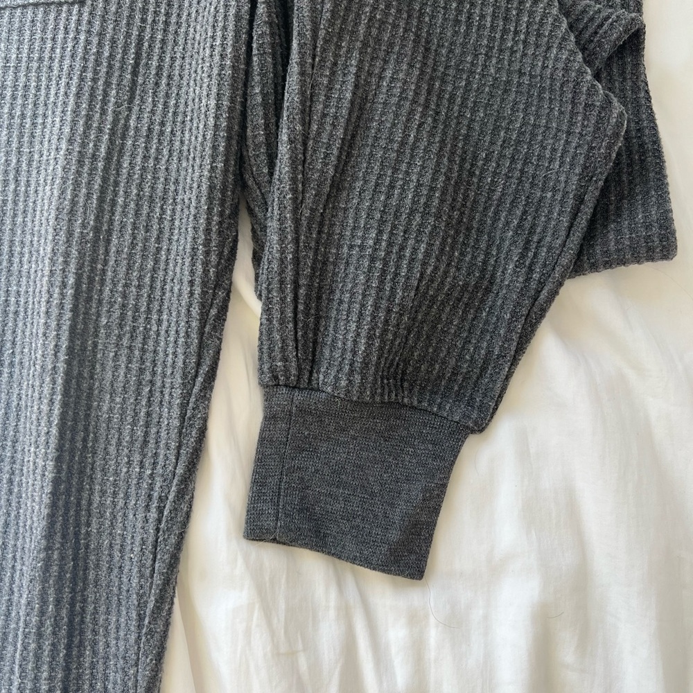 Splendid Gray Waffle Knit Lounge Set - Picture 3 of 6